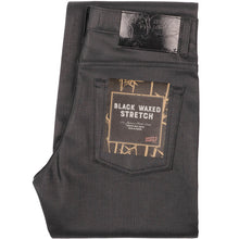 Load image into Gallery viewer, Groovy Guy - Wax Coated Black Stretch by Naked & Famous Denim