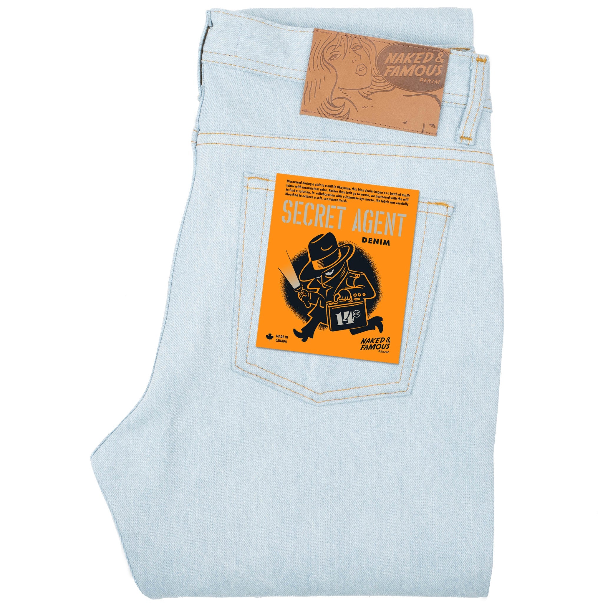 Weird Guy - Secret Agent Denim - Bleach Blue – Naked & Famous