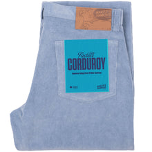 Load image into Gallery viewer, Pleated Trouser - Faded Corduroy Organic - Pale Indigo by Naked & Famous Denim