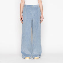 Load image into Gallery viewer, Wide Leg Trouser - Faded Corduroy Organique - Pale Indigo by Naked & Famous Denim