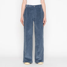 Load image into Gallery viewer, Wide Leg Trouser - Organic Faded Corduroy - Indigo by Naked & Famous Denim