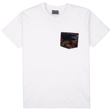 Load image into Gallery viewer, Pocket Tee - White - Origami Poplin - Blue by Naked & Famous Denim