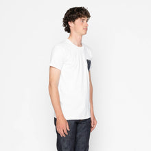 Load image into Gallery viewer, Pocket Tee - White + Matsuba Pines Needle - Indigo by Naked & Famous Denim