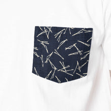 Load image into Gallery viewer, Pocket Tee - White + Matsuba Pines Needle - Indigo by Naked & Famous Denim