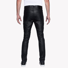 Load image into Gallery viewer, Stacked Guy - Wax Coated Black Stretch by Naked & Famous Denim