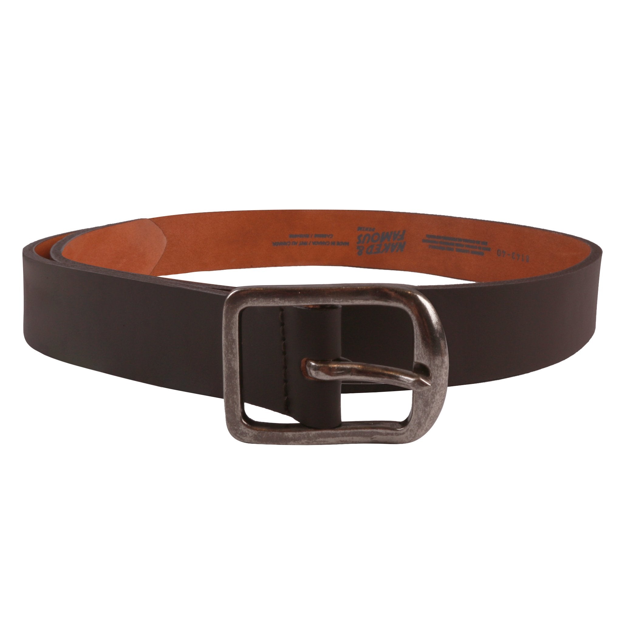 Thick Belt - 7mm Bovine Leather - Brown | Naked & Famous Denim