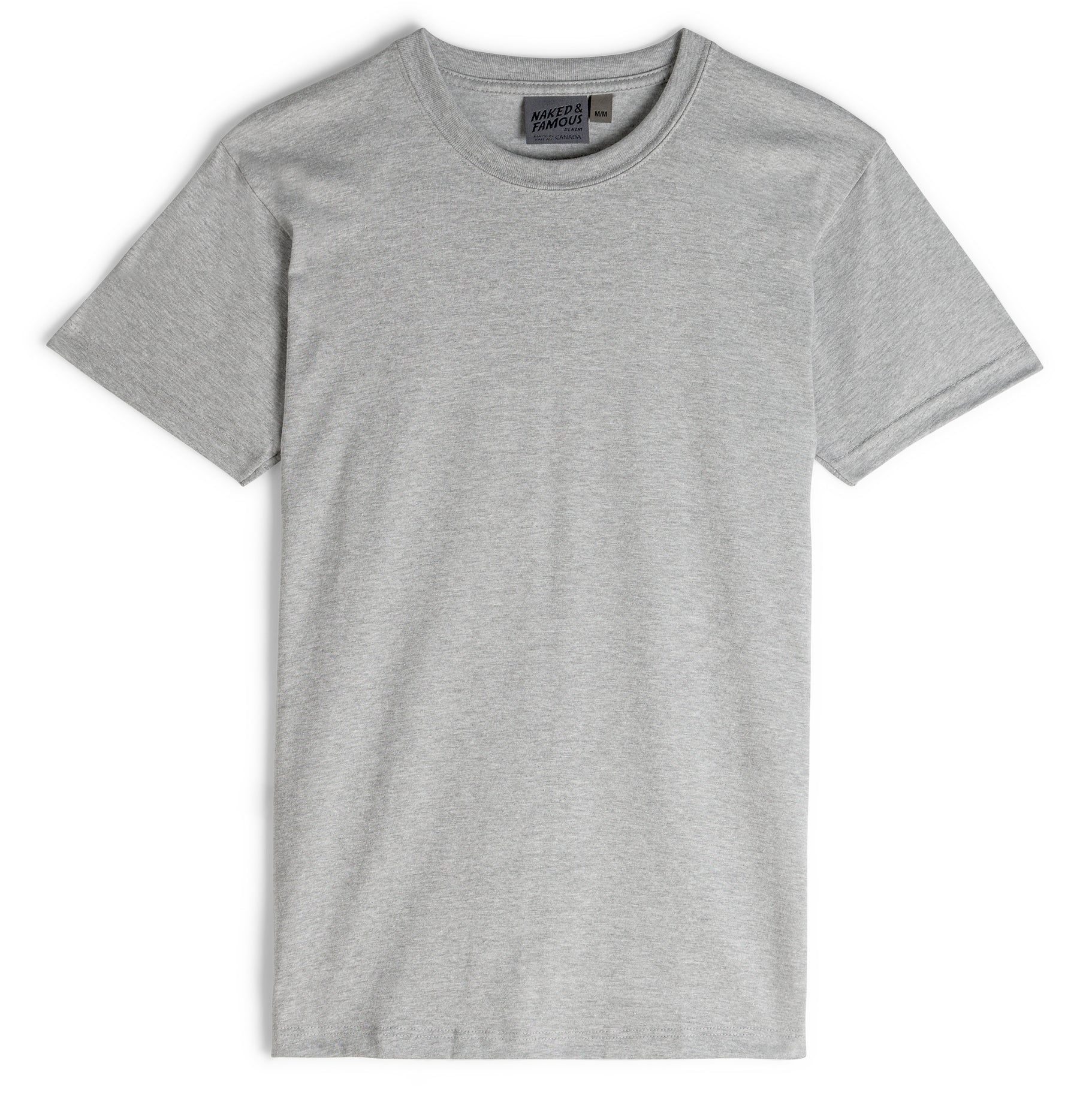 Circular Knit T-Shirt - Heather Grey | Naked & Famous Denim