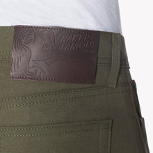 Load image into Gallery viewer, Weird Guy - Army Green Duck Selvedge by Naked & Famous Denim