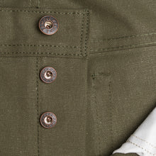 Load image into Gallery viewer, Super Guy - Army Green Duck Selvedge by Naked & Famous Denim