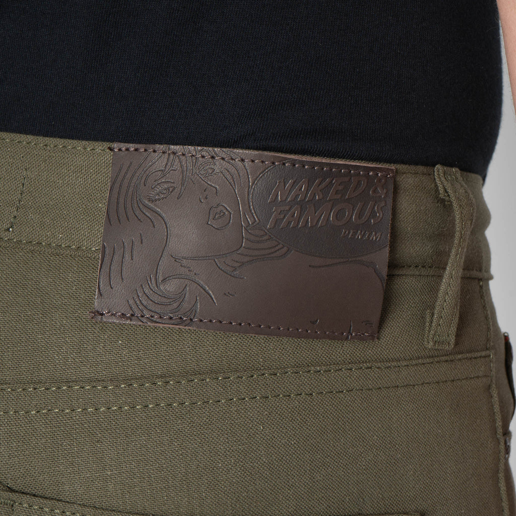 Super Guy - Army Green Duck Selvedge by Naked & Famous Denim