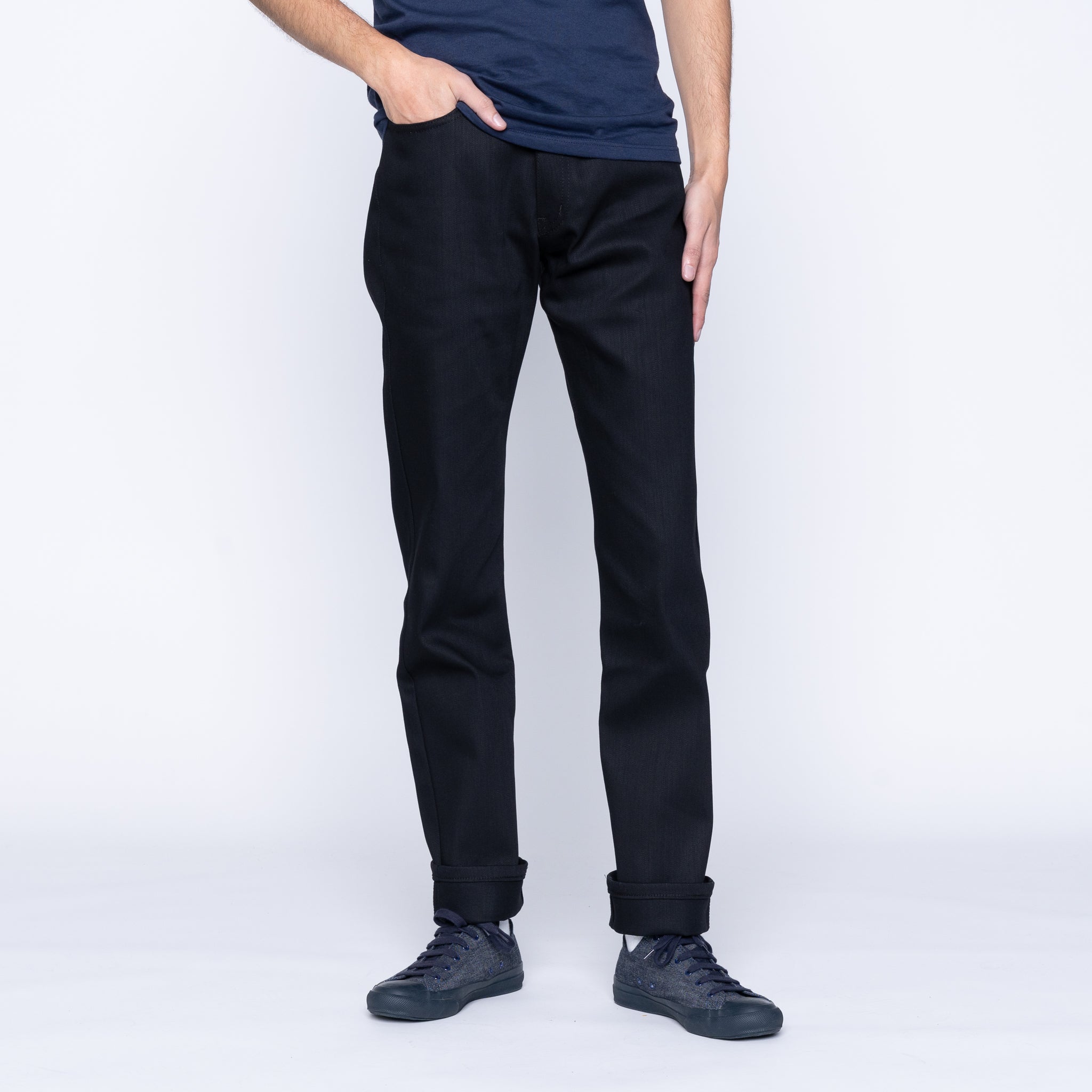 True Guy - Black Power Stretch by Naked & Famous Denim