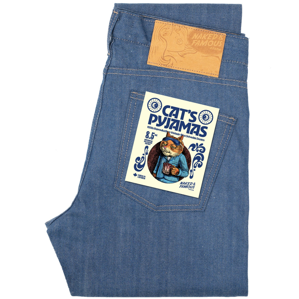 Super Guy - The Cat’s Pyjamas Selvedge - Blue by Naked & Famous Denim
