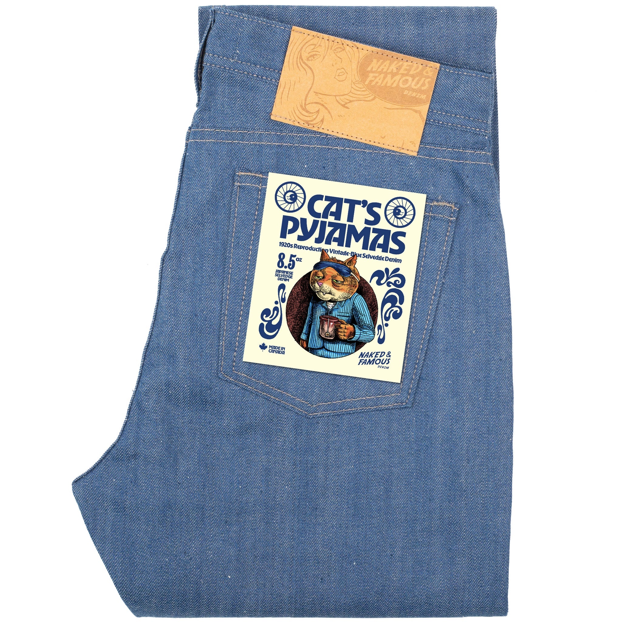 Weird Guy - The Cat’s Pyjamas Selvedge - Blue by Naked & Famous Denim