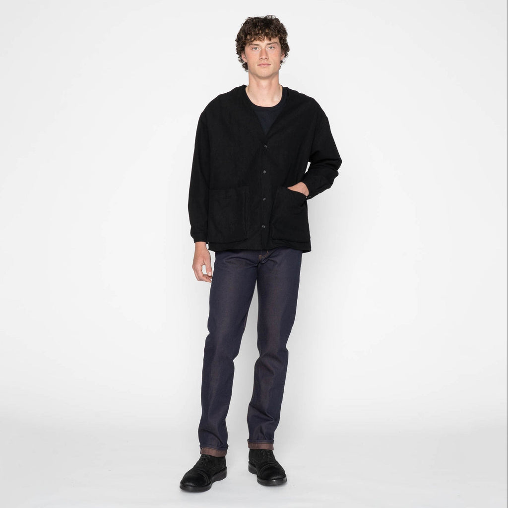 Wise Guy - Linen Blend Denim - Black by Naked & Famous Denim