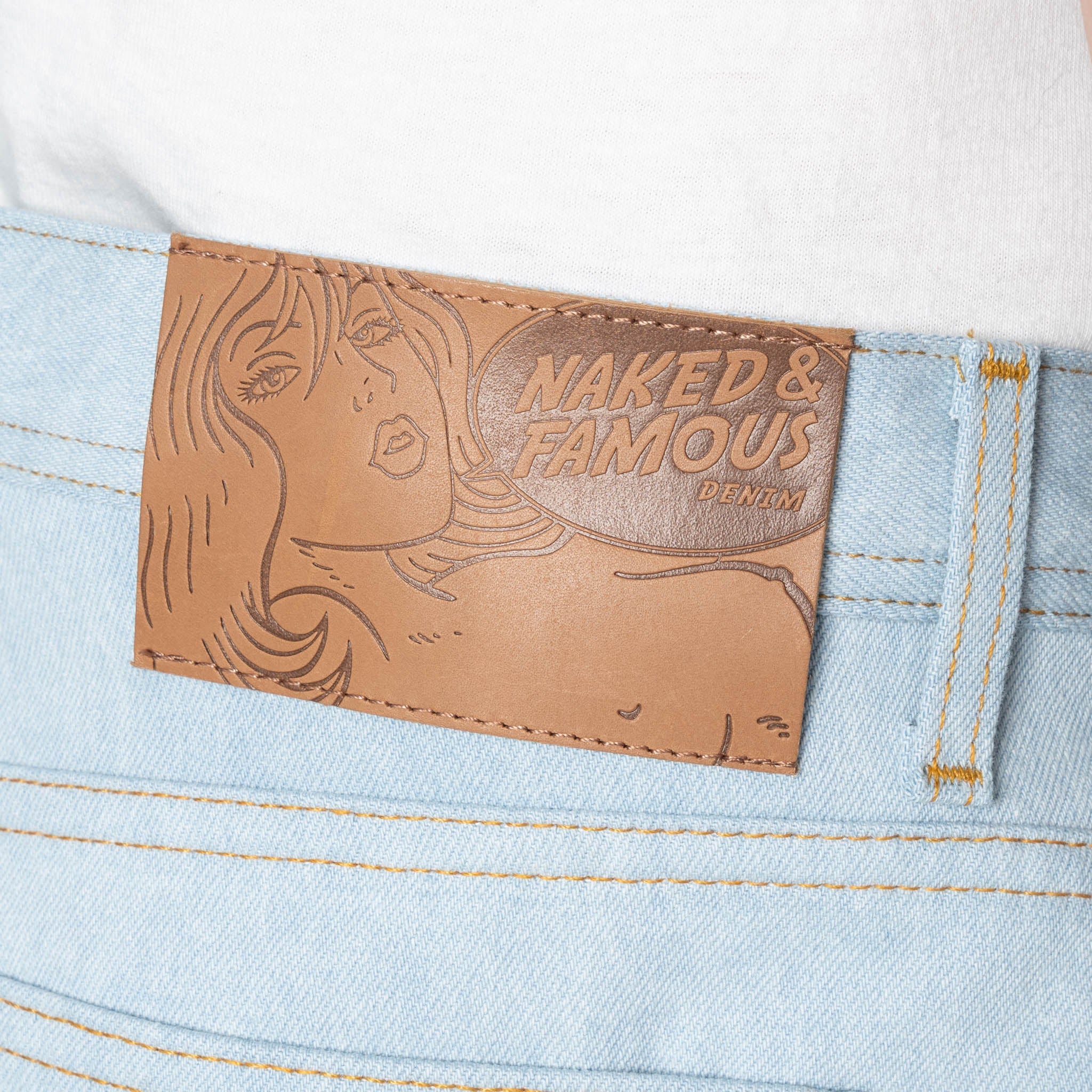 Weird Guy - Secret Agent Denim - Bleach Blue by Naked & Famous Denim