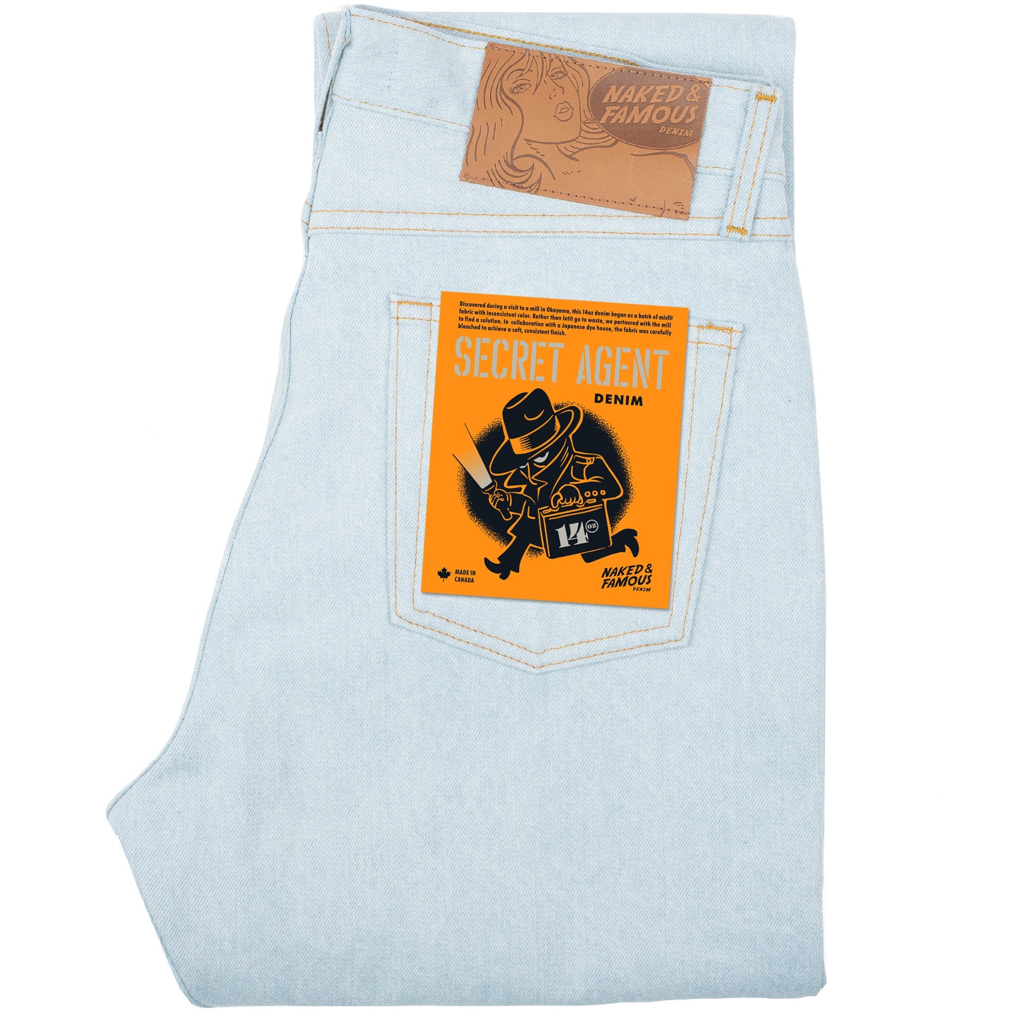 True Guy - Secret Agent Denim - Bleach Blue by Naked & Famous Denim