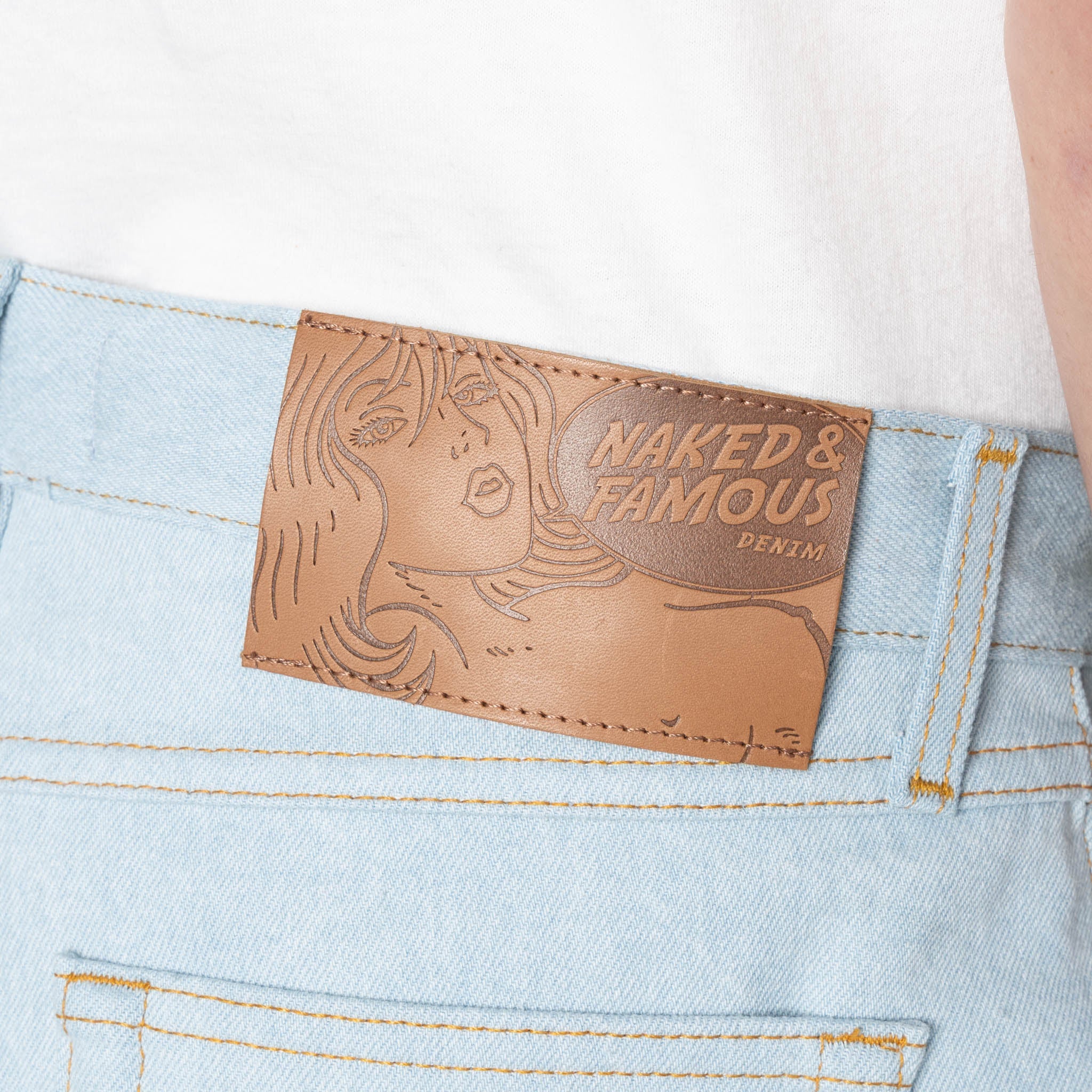 True Guy - Secret Agent Denim - Bleach Blue by Naked & Famous Denim