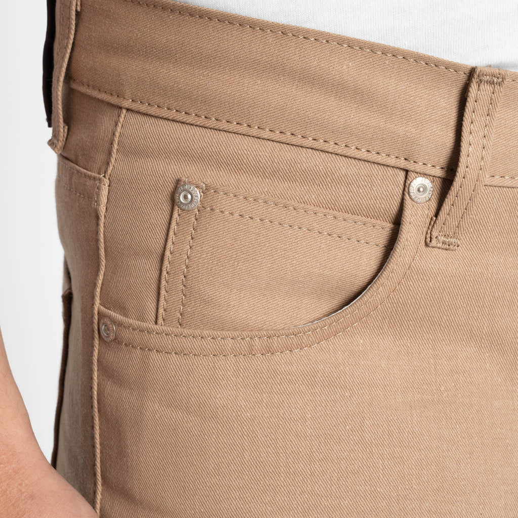 Super Guy - Selvedge Slacks Beige by Naked & Famous Denim