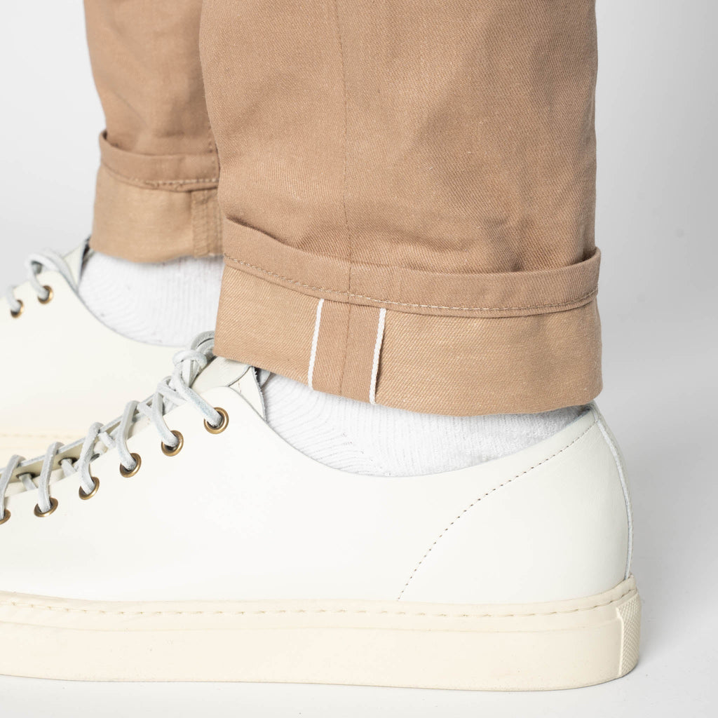 Super Guy - Selvedge Slacks Beige by Naked & Famous Denim