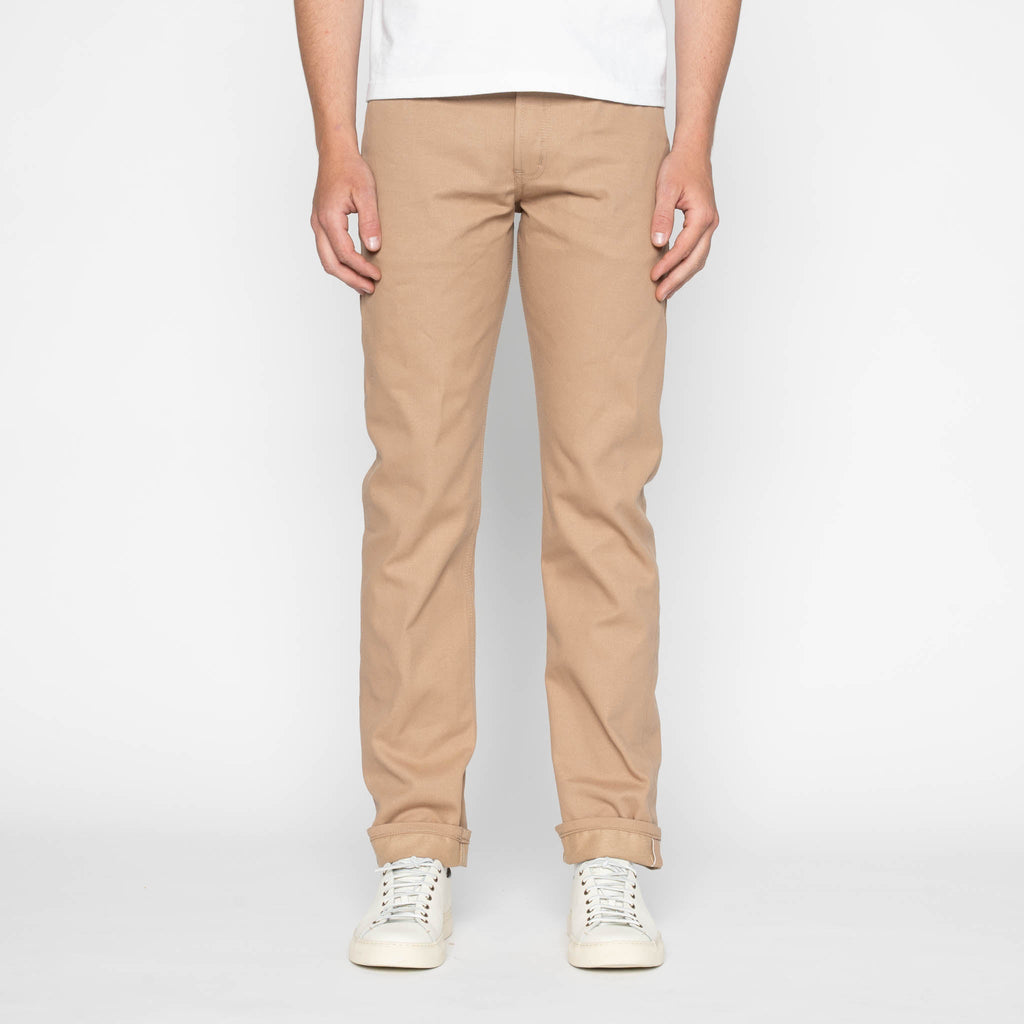 Weird Guy - Selvedge Slacks Beige by Naked & Famous Denim