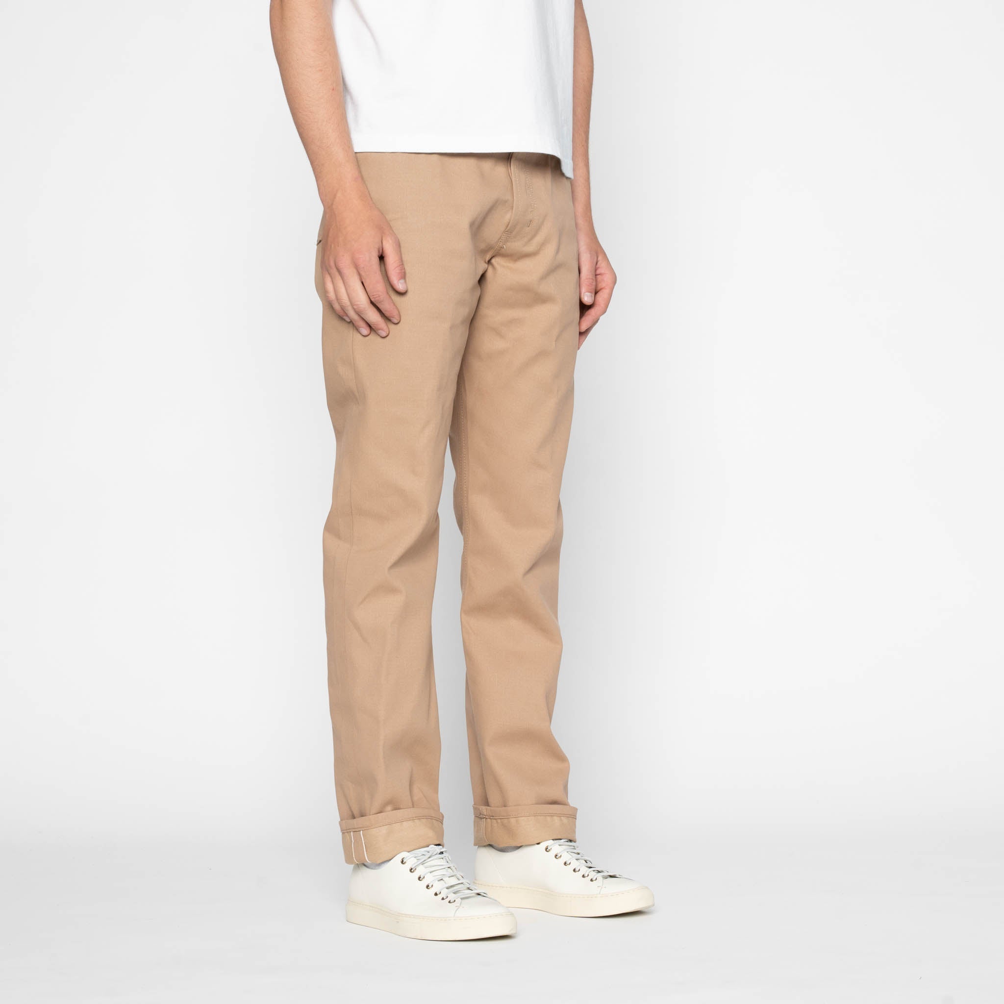True Guy - Selvedge Slacks Beige by Naked & Famous Denim