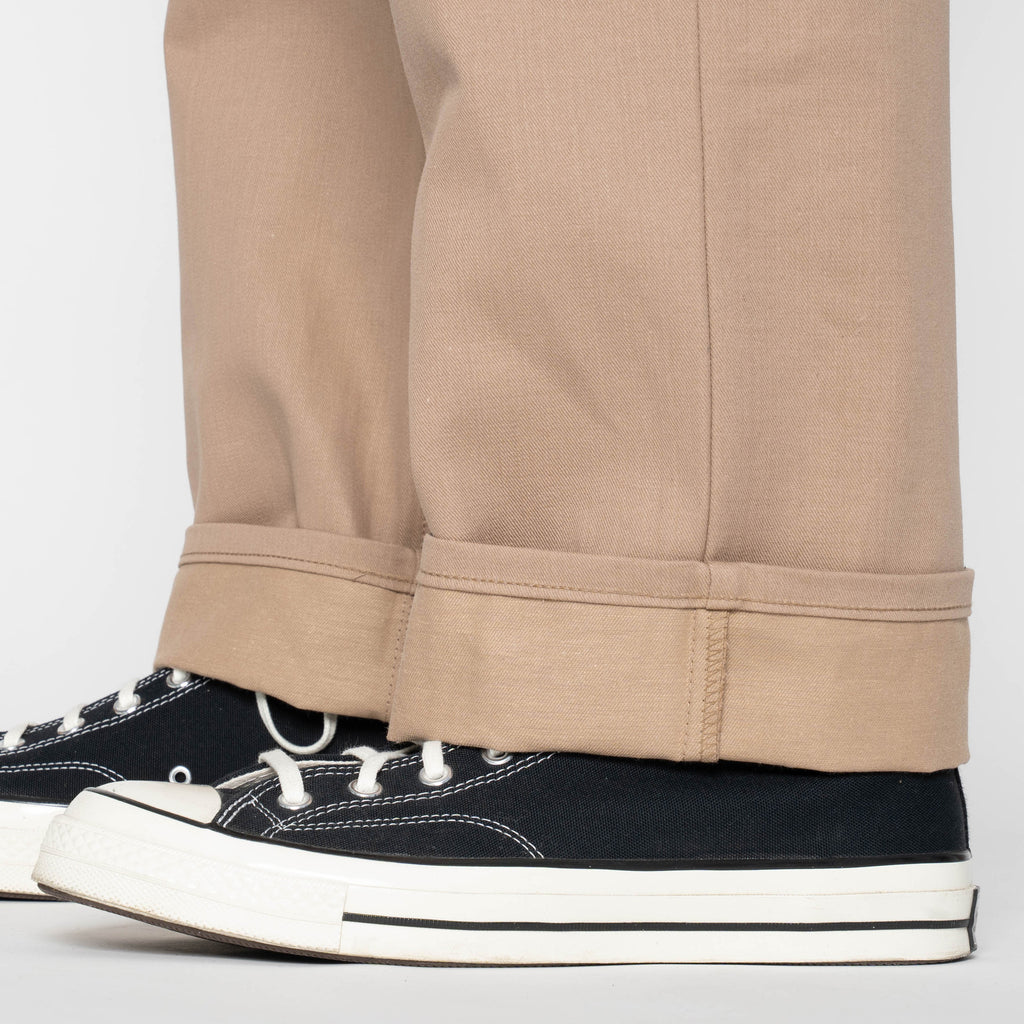 Pleated Trouser - Selvedge Slacks Beige