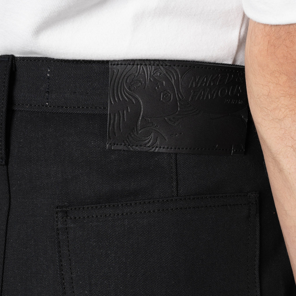 Pleated Trouser  -  Selvedge Slacks Black