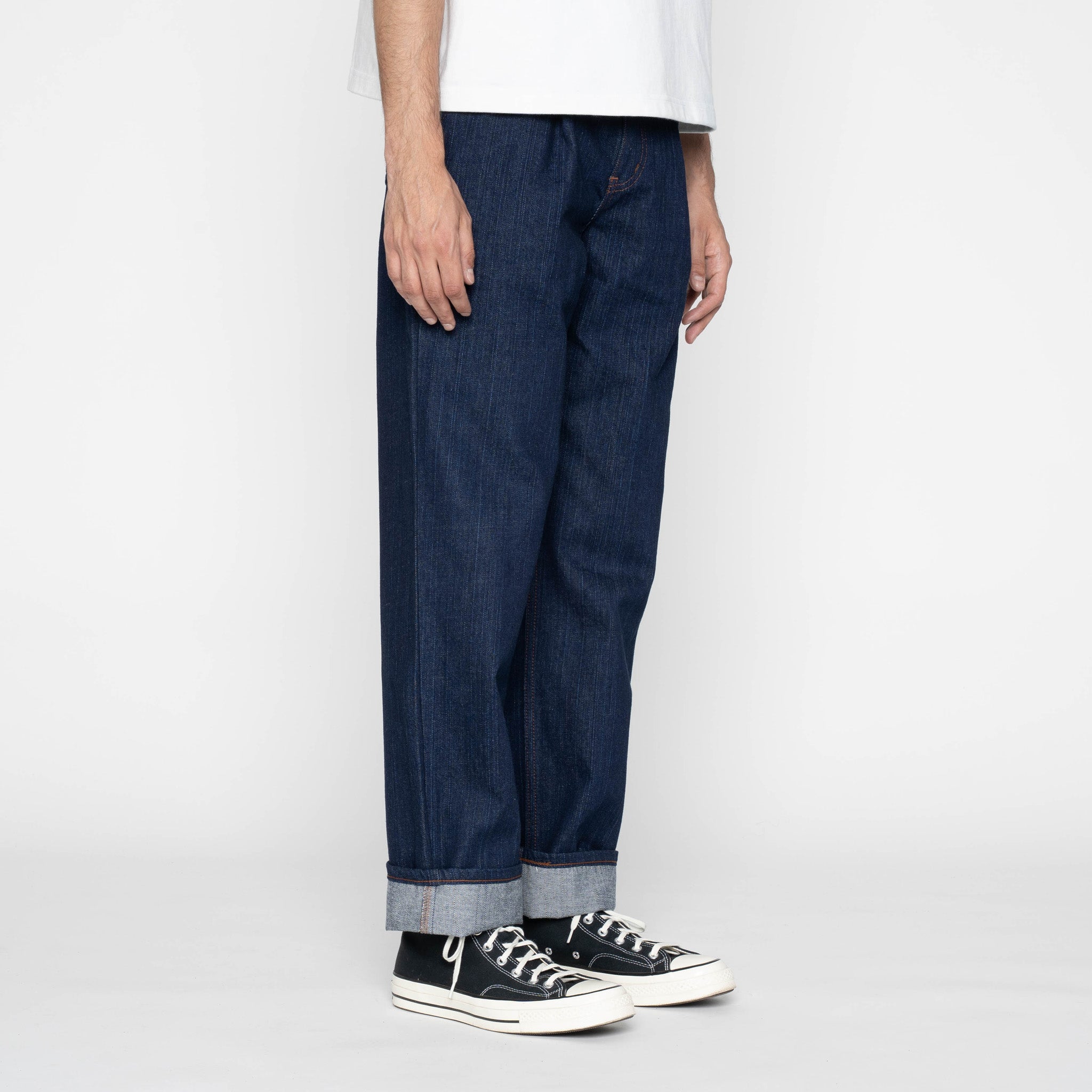 Pleated Trouser   -   Vertical Slub Denim