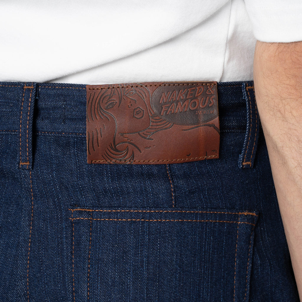 Pleated Trouser   -   Vertical Slub Denim