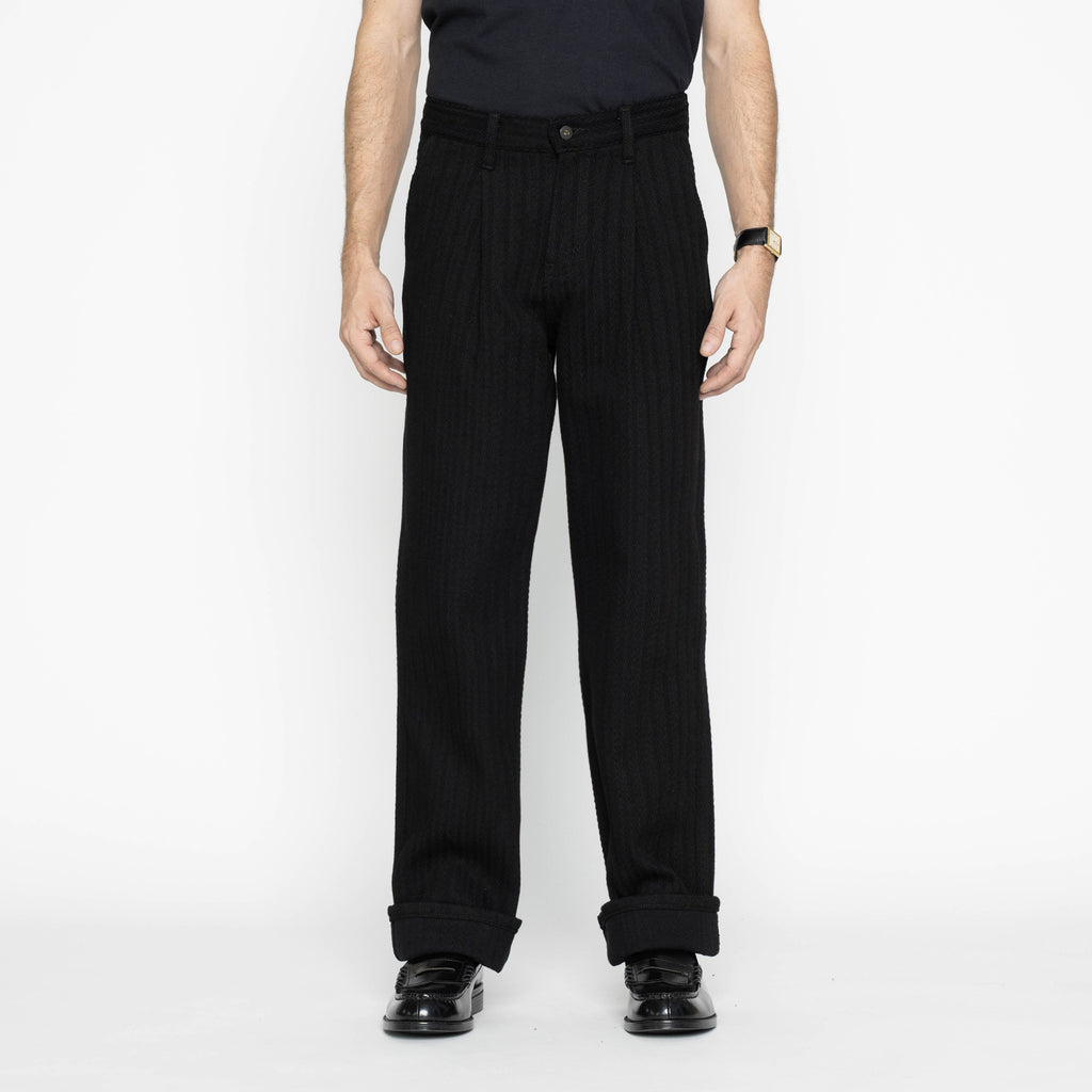 Pleated Trouser - Black Sugiaya