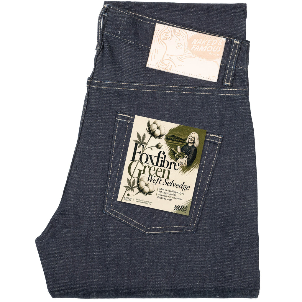 Easy Guy - Fox Fibre Green Weft by Naked & Famous Denim