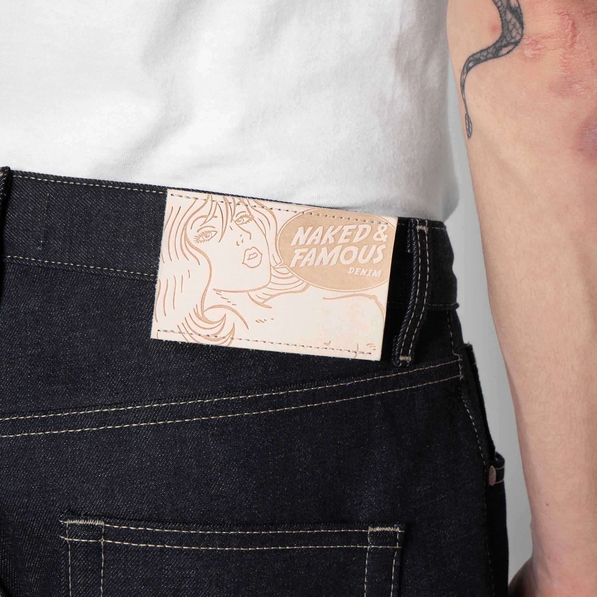 Strong Guy - Fox Fibre Green Weft by Naked & Famous Denim
