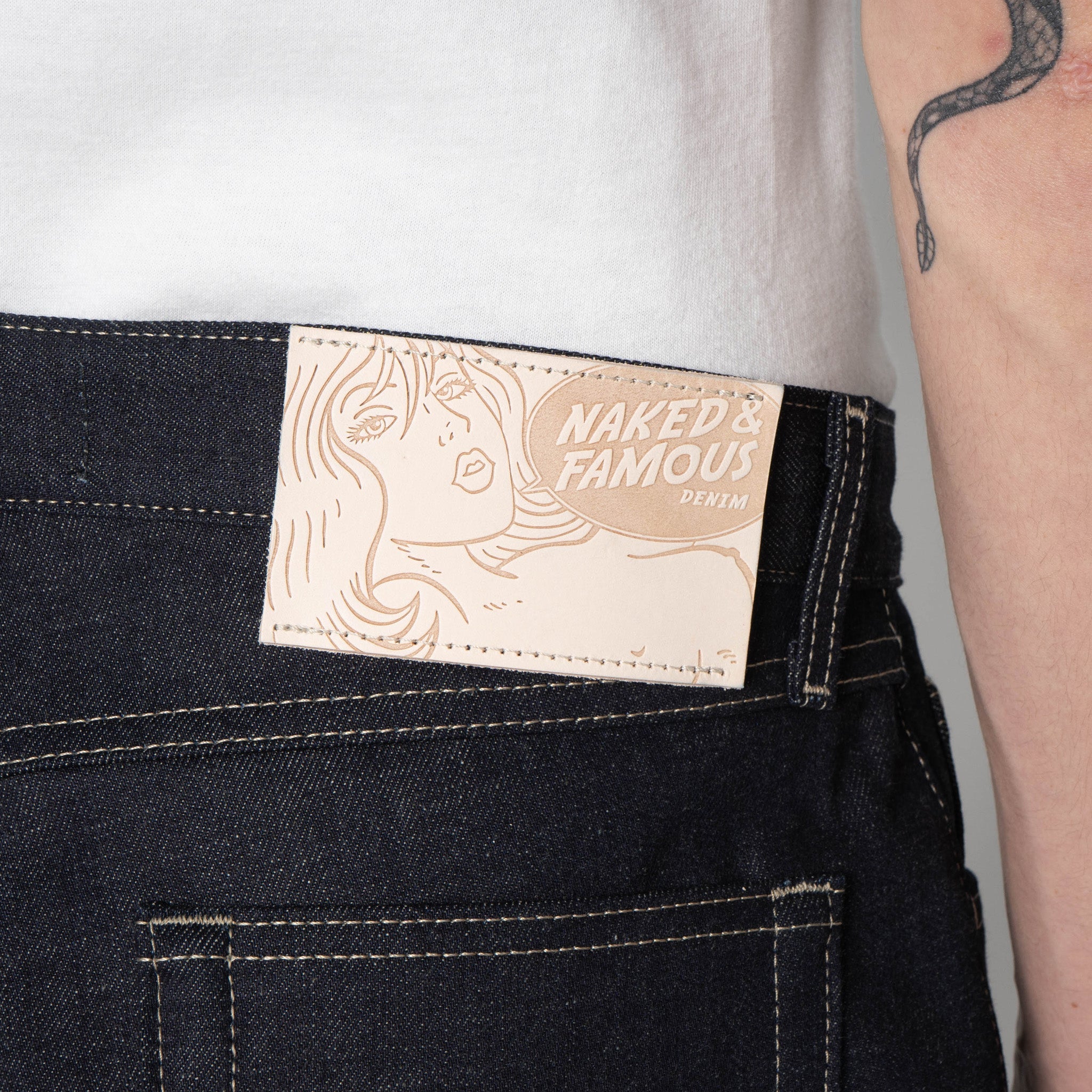 True Guy - Fox Fibre Green Weft by Naked & Famous Denim