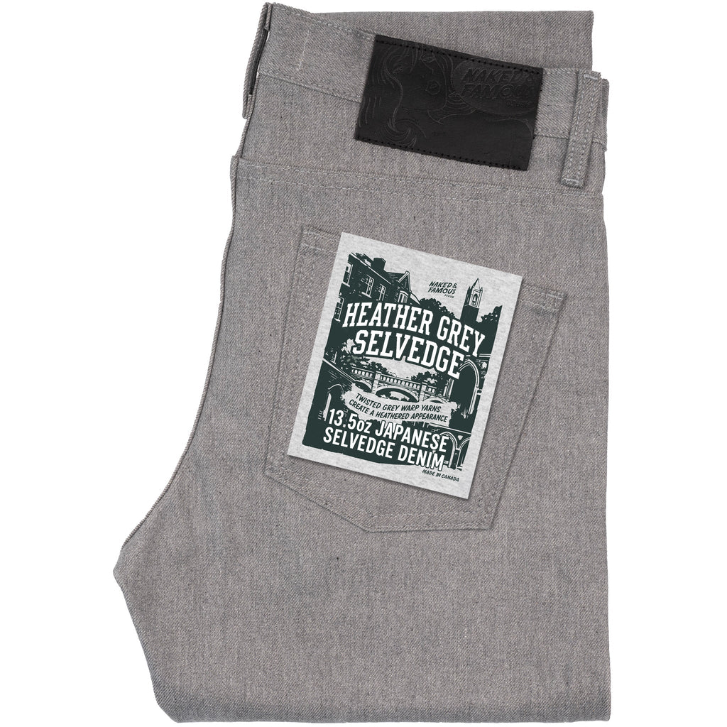 Super Guy - Heather Grey Selvedge by Naked & Famous Denim