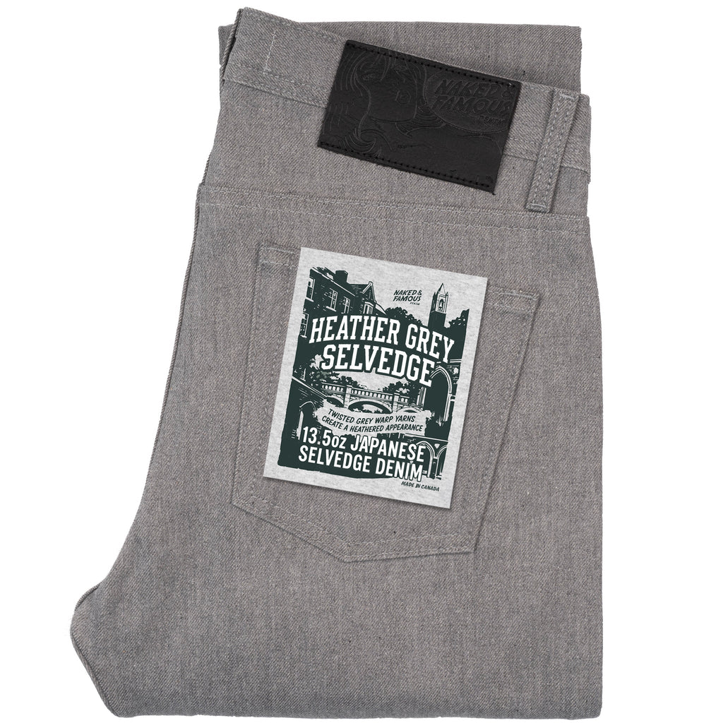 Weird Guy - Heather Grey Selvedge by Naked & Famous Denim