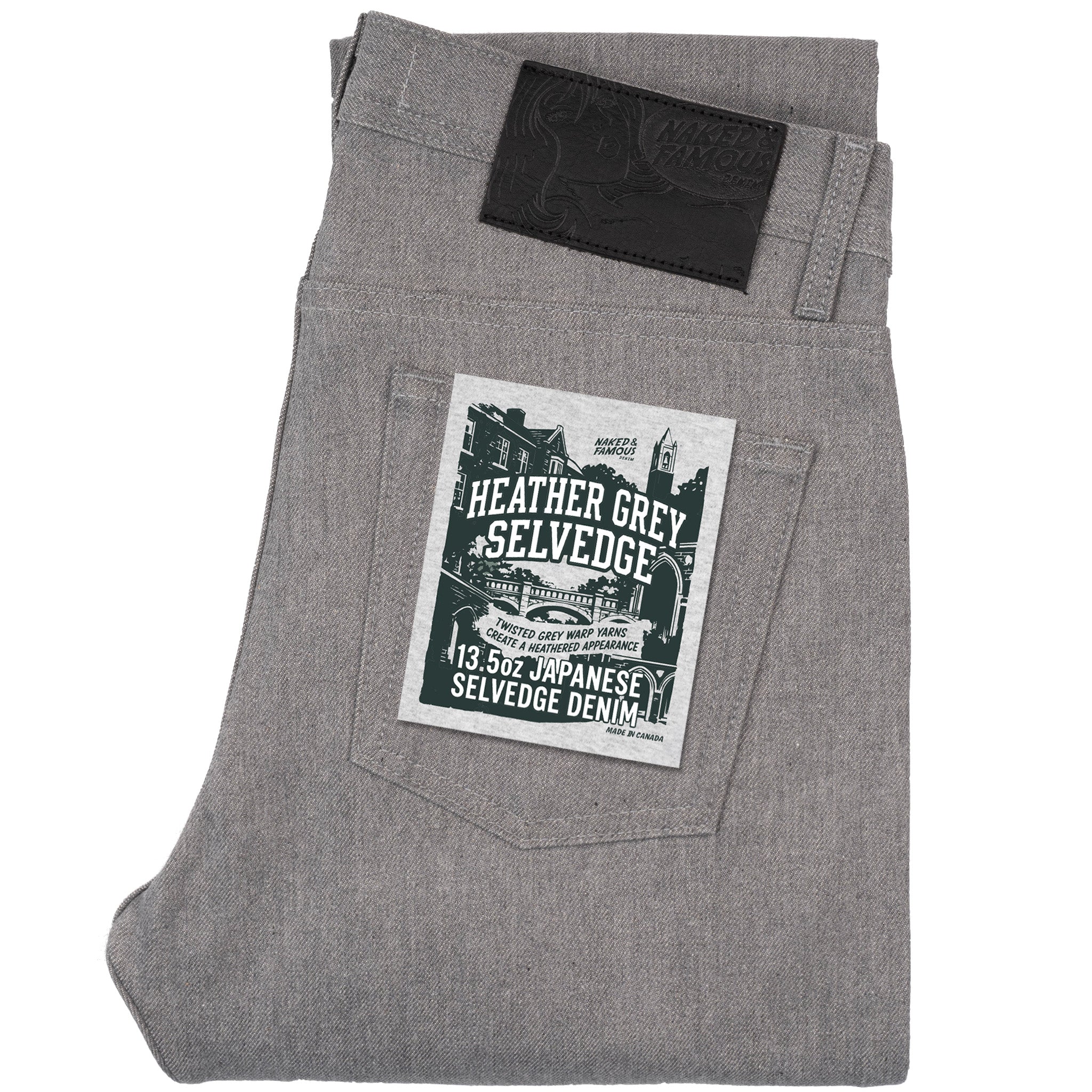 Weird Guy - Heather Grey Selvedge by Naked & Famous Denim