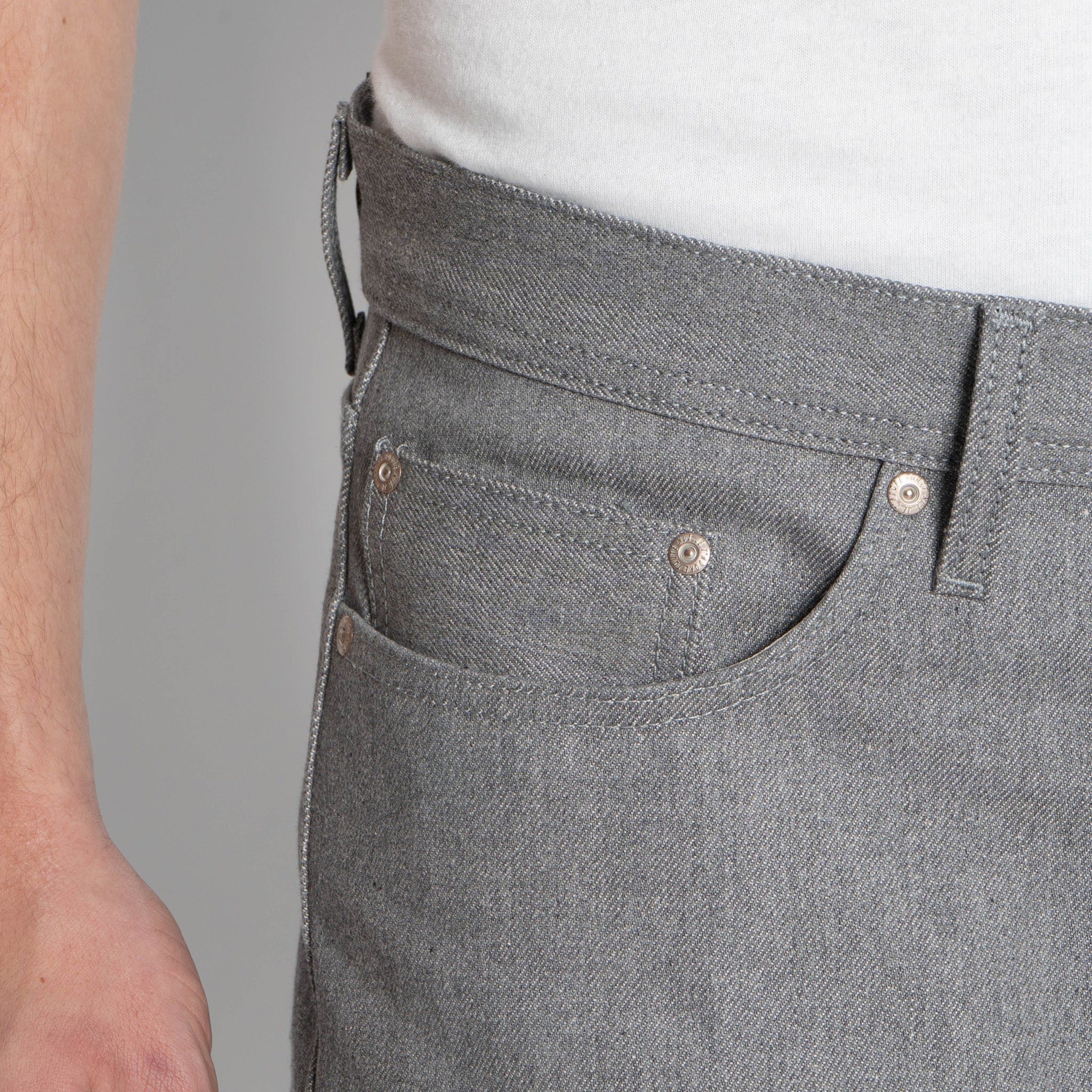 Weird Guy - Heather Grey Selvedge by Naked & Famous Denim