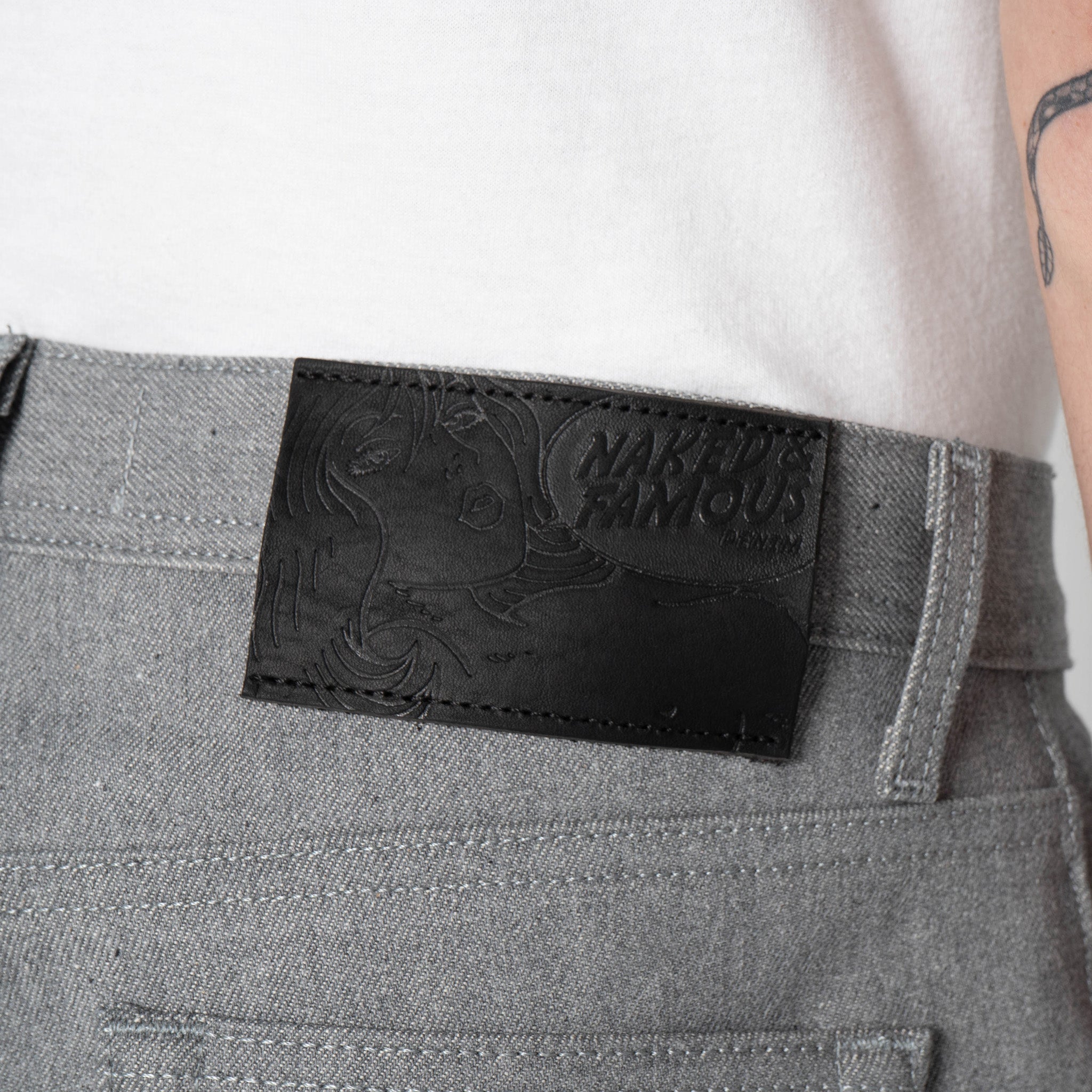 Weird Guy - Heather Grey Selvedge by Naked & Famous Denim