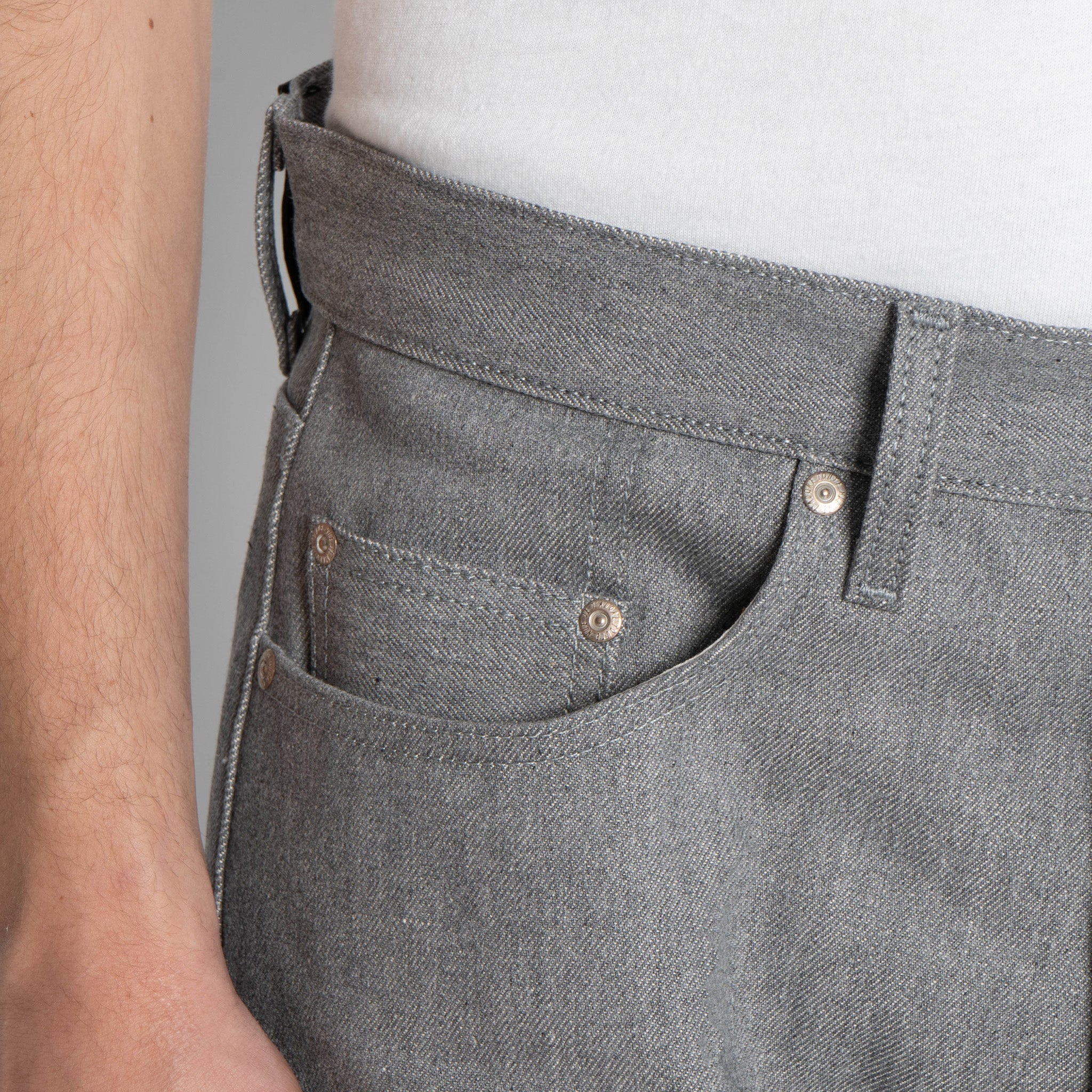 Easy Guy - Heather Grey Selvedge by Naked & Famous Denim