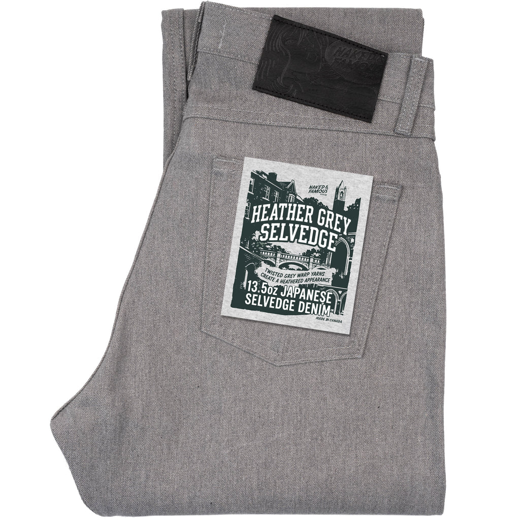 True Guy - Heather Grey Selvedge by Naked & Famous Denim
