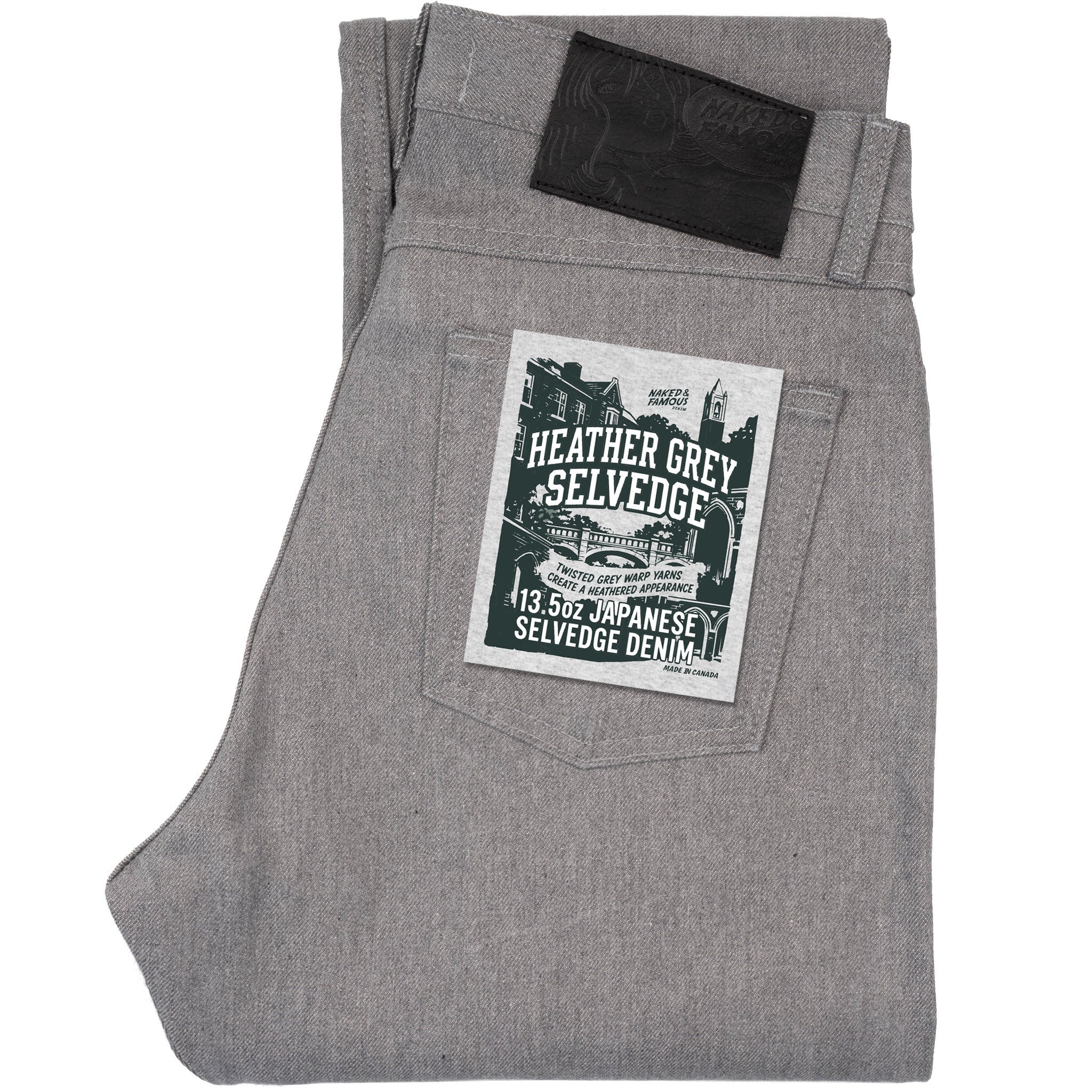 True Guy - Heather Grey Selvedge by Naked & Famous Denim