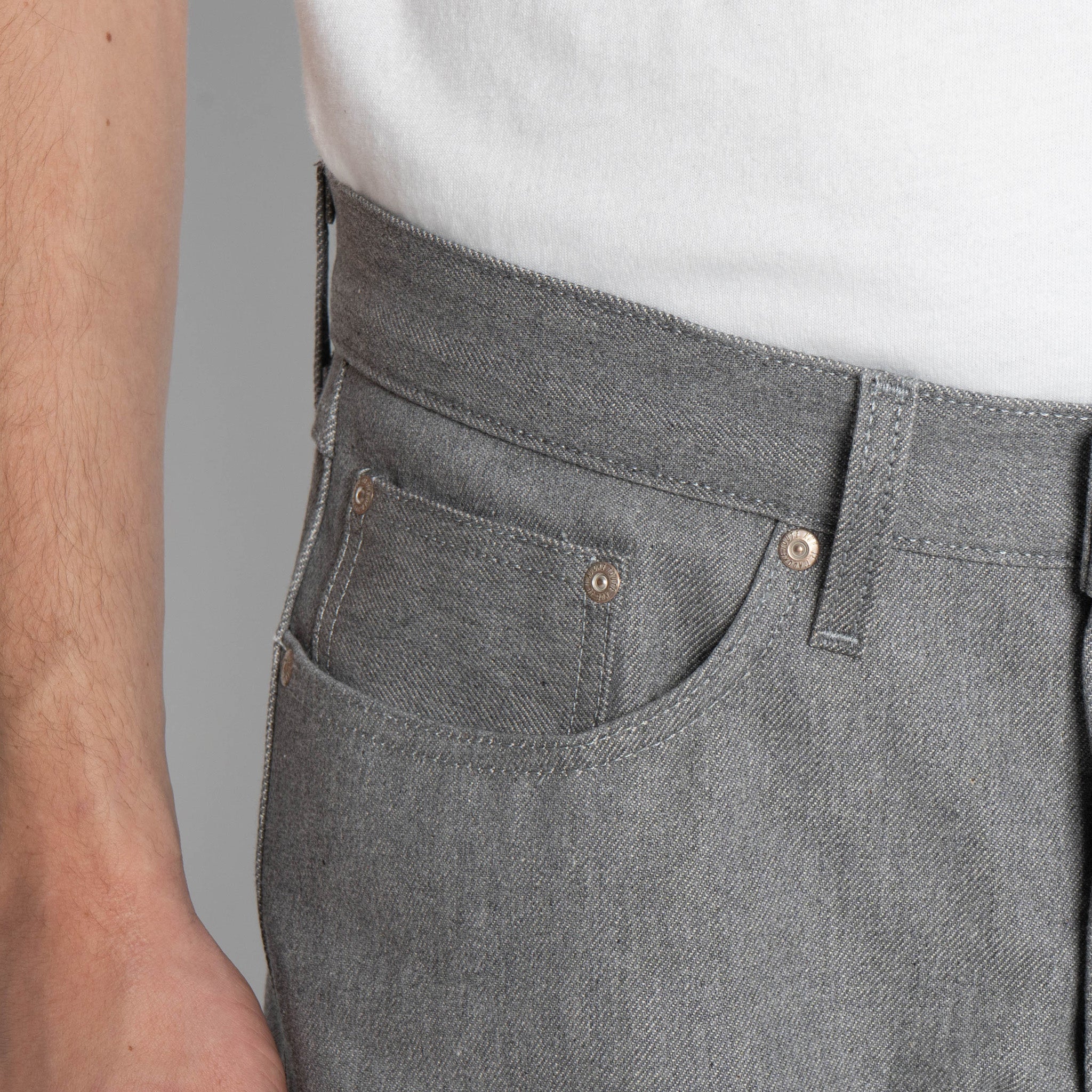 True Guy - Heather Grey Selvedge by Naked & Famous Denim