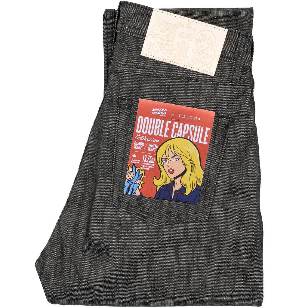 True Guy - Double Capsule - Black Warp / White Weft Selvedge by Naked & Famous Denim