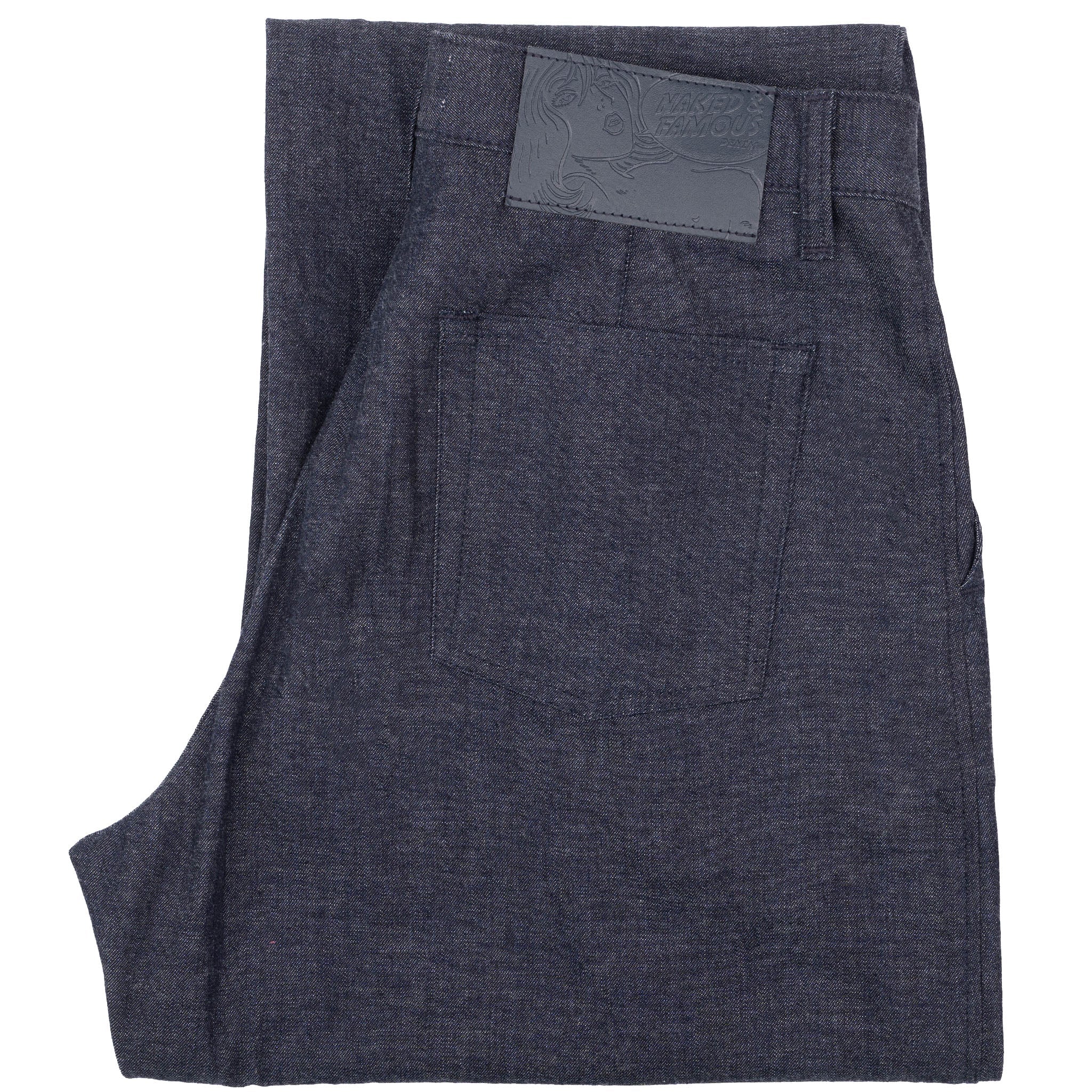 Pleated Trouser - 10oz Rinsed Denim - Indigo – Naked & Famous