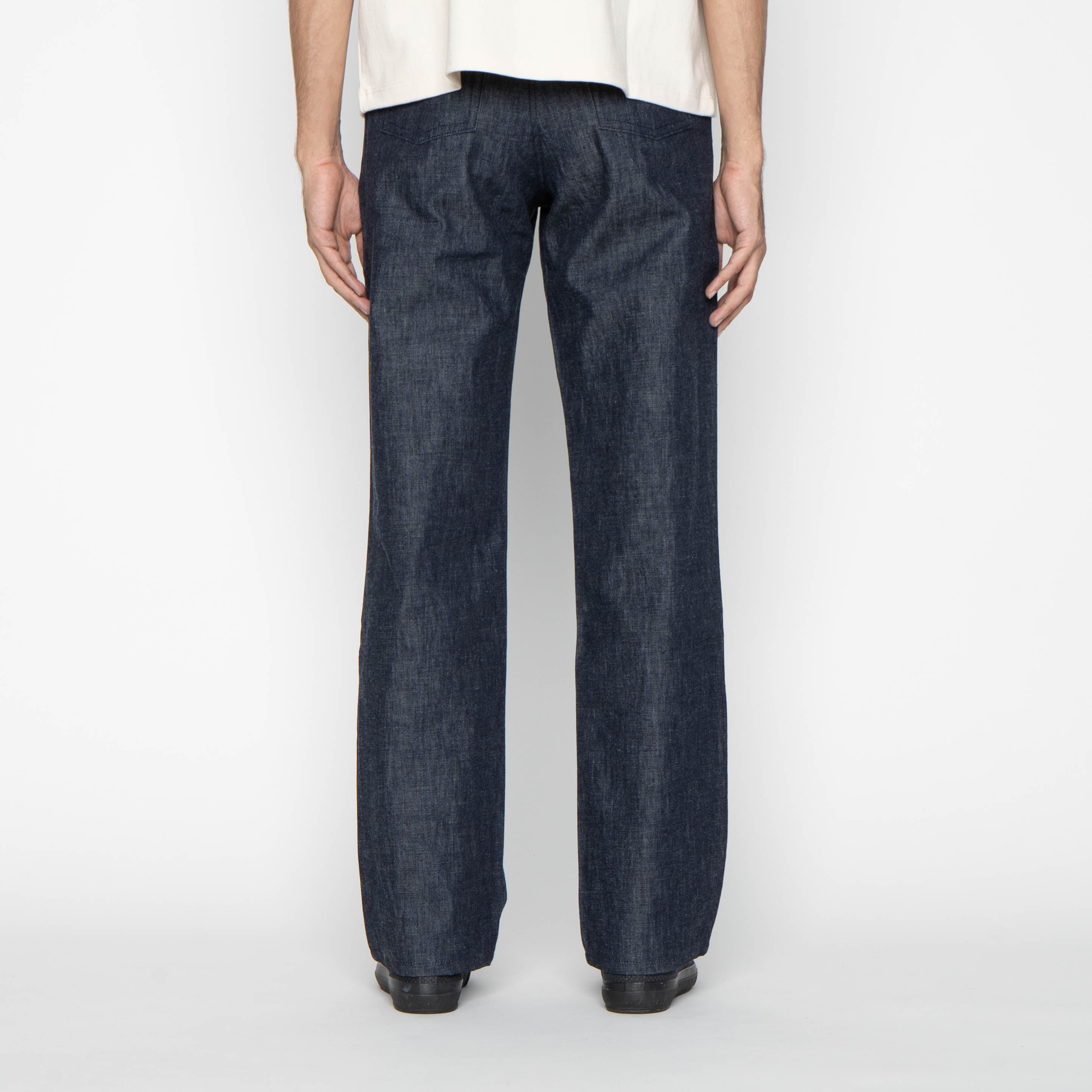 Pleated Trouser - 10oz Rinsed Denim - Indigo by Naked & Famous Denim