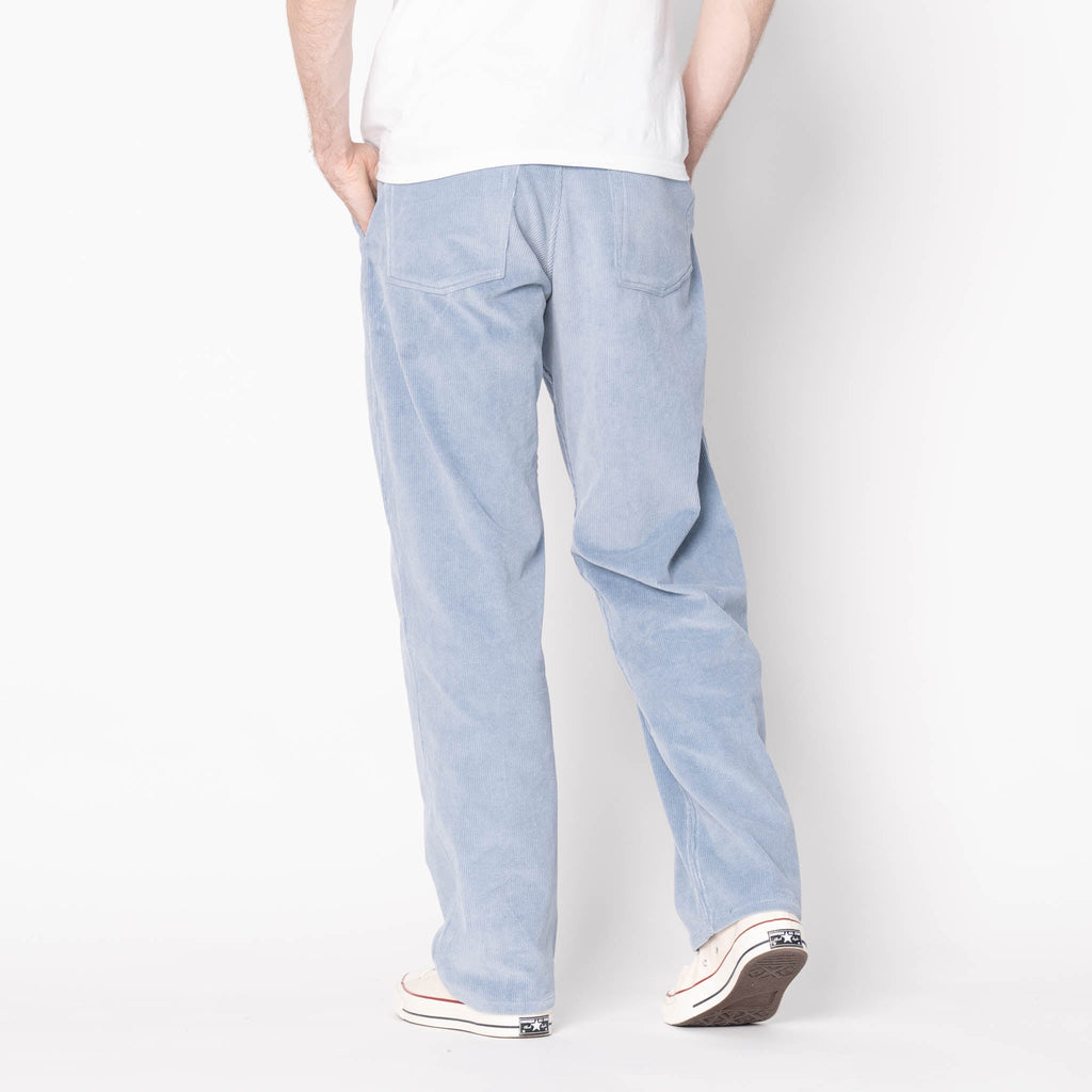Pleated Trouser - Faded Corduroy Organic - Pale Indigo by Naked & Famous Denim