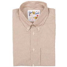 Load image into Gallery viewer, Easy Shirt  - Soft Finish Classic Stripe - Cream + Brown
