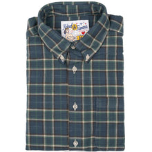 Load image into Gallery viewer, Easy Shirt - Big Slub Check Flannel - Navy + Green
