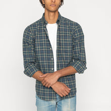 Load image into Gallery viewer, Easy Shirt - Big Slub Check Flannel - Navy + Green
