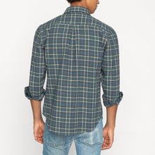 Load image into Gallery viewer, Easy Shirt - Big Slub Check Flannel - Navy + Green
